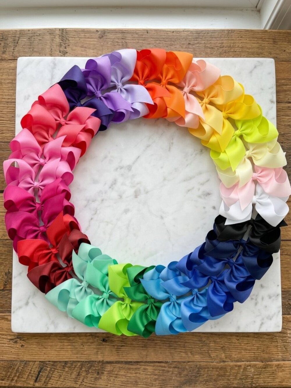 30pc 6in Grosgrain Ribbon Hair Bows with Alligator Clips for Girls